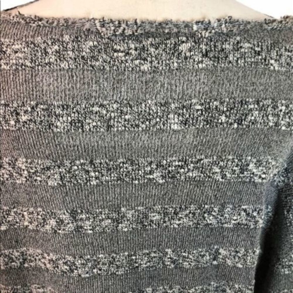 Blue Life V-Neck Grey Stripe Sweater Dress Small - Picture 7 of 9